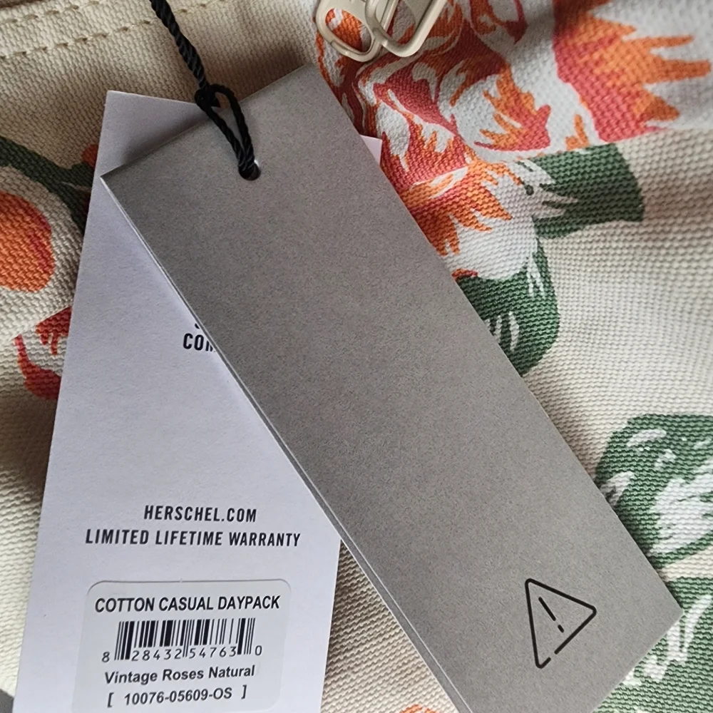 Herschel vintage rose natural cotton backpack